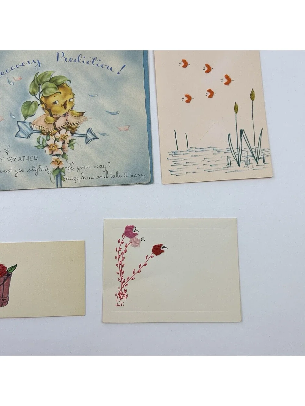 Vintage Get Well Card Recovery Prediction Anthropomorphic Sun Unused 1950s   N-2